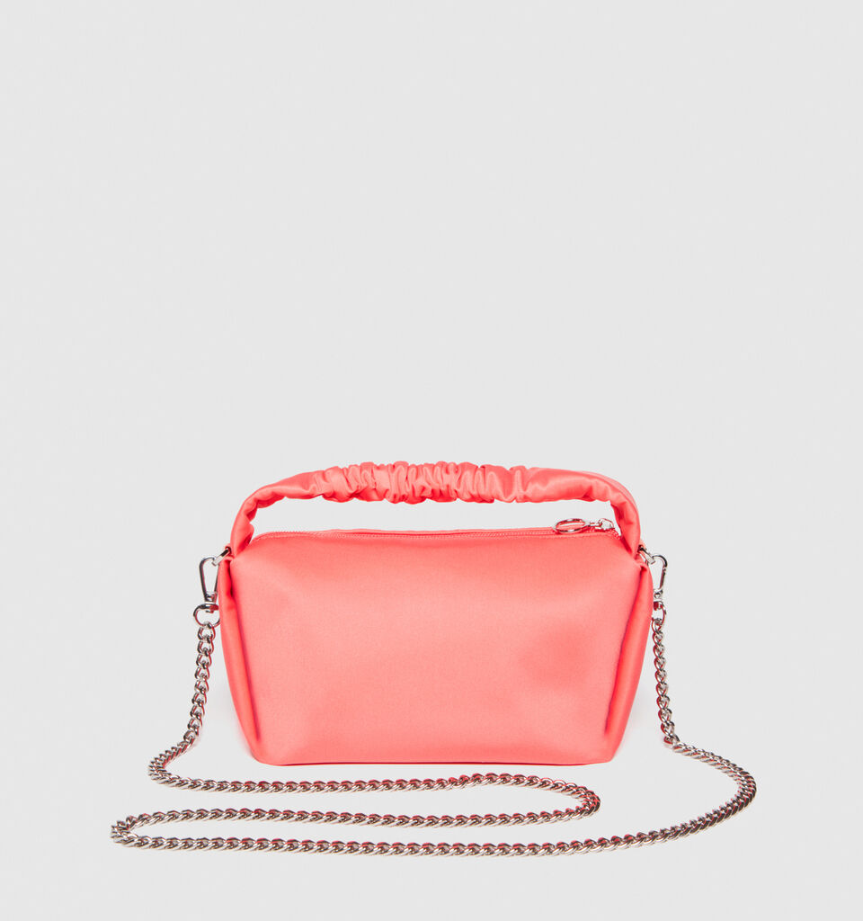 Handbag with rouched handle - null - Coral | Sisley image number 3